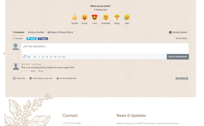 Disqus integration